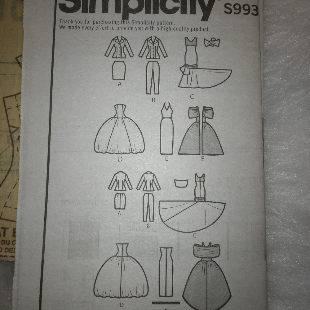 Simplicity Doll Dress Pattern - Picture 4 of 5